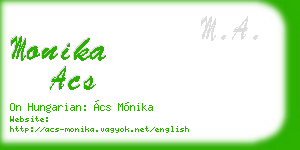 monika acs business card
