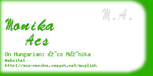 monika acs business card